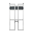 thumbnail image 6 of Weston Home Eivril Velvet Upholstered Bar Height Stools in Chrome Metal, Set of 2, Blue Steel Velvet, 6 of 8