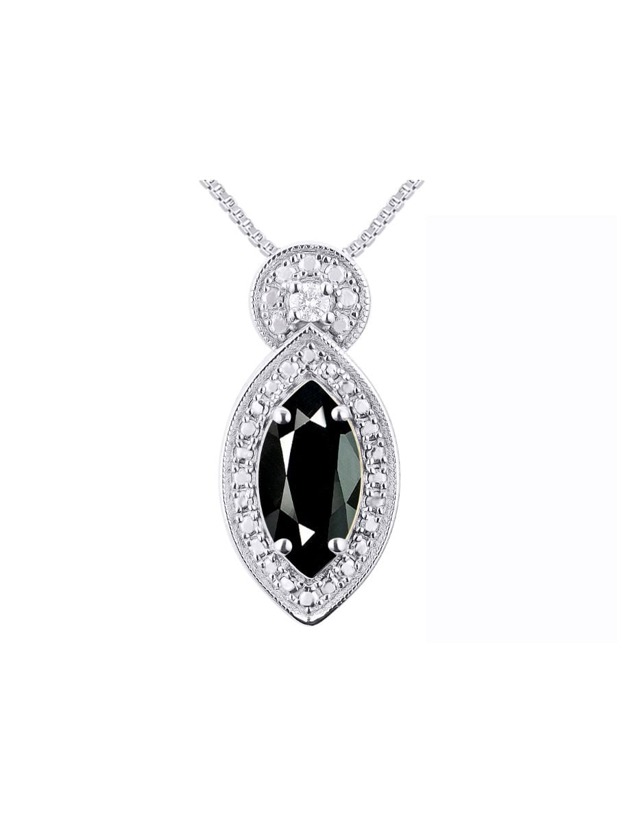 RYLOS Simply Elegant Beautiful Onyx /& Diamond Ring October Birthstone
