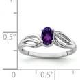 thumbnail image 4 of 925 Sterling Silver Polished Amethyst Ring Size 9 - .43 cwt -  Jewelry Gift for Mom, 4 of 7