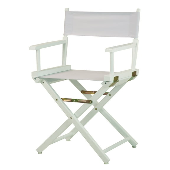 "18" Director's Chair White Frame-White Canvas"