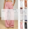thumbnail image 3 of hoksml Women's High Waisted Wide Leg Pants Stretch Solid Casual Trousers with Pockets for Work Office Daily Wear, 3 of 9