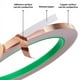 thumbnail image 3 of Cinta de LáMina de Cobre Conductora de Doble Cara Adhesivo Conductor Fuerte para Vidrieras, Blindaje EMI, ReparacióN EléCtrica, 3 of 5