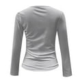 thumbnail image 3 of YueHuiYing Women's 2025 Fall Long Sleeve T Shirts Ribbed Knit Slim Fit Basic Tops Blouse Casual Outfits, 3 of 7