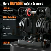GIKPAL 160LB(80lbs*2) Adjustable Dumbbells Set,16 in 1 Quick-Select 5-80lbs Weight Adjustable Dumbbells for Full Body Home Workout