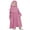 Purple Pink, variant on IBTOM CASTLE Muslim Baby Girls Abaya Dress with Hijab 2PCS Toddler Kids Girl Islamic Ramadan Dresses Casual Robe Prayer Clothes Set 2-3 Years Pink