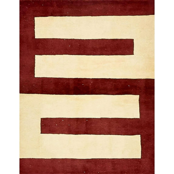 Ahgly Company Indoor Rectangle Abstract Sun Yellow Abstract Area Rugs, 2' x 5'