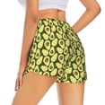 thumbnail image 3 of Goofa Avocado Printed Women 2 in 1 Running Shorts,Quick Dry Athletic Workout Shorts,High Waisted Athletic Shorts with Liner Pockets-X-Large, 3 of 9
