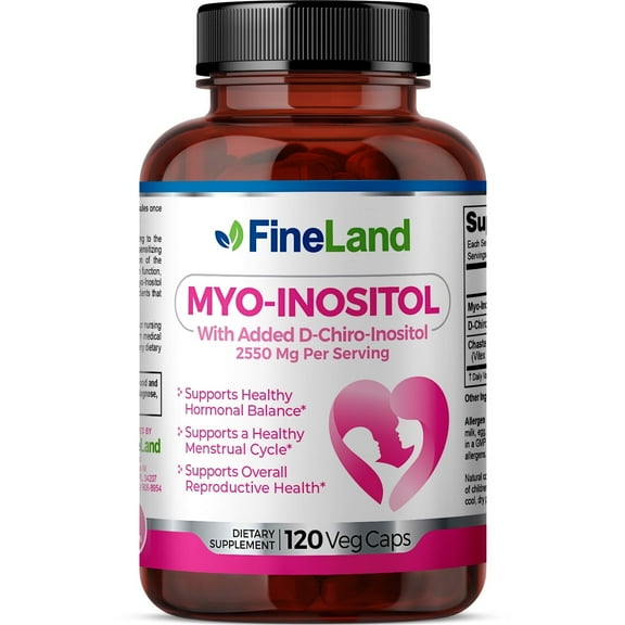 Fineland Vitamins Myo-Inositol Hormonal Balance Support 120 Count