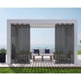 thumbnail image 6 of GoXteam Black Outdoor Sheer Curtains for Patio Waterproof, 2 Panels Grommet Indoor Voile Sheer Curtain for Living Room, Bedroom, Porch, Pergola, Cabana, 52 x 84 inch, 6 of 7