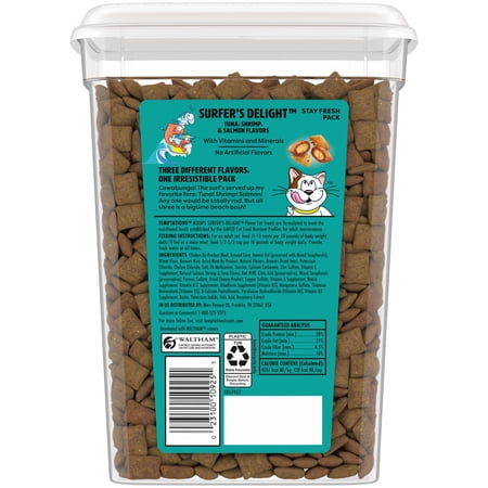 Temptations Mixups Surfer'S Delight Flavor Crunchy And Soft Cat Treats, 16 Oz Tub