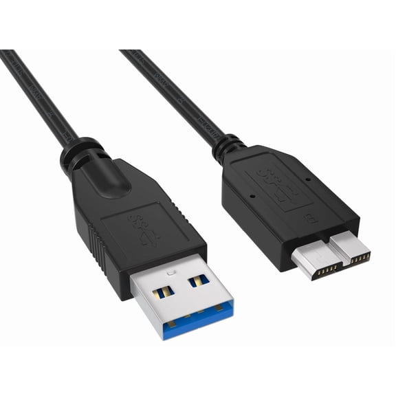 Cable Leader 6ft USB 3.0 Type A Male to Micro B Male Cable, SuperSpeed 4.8Gbps, Double-Shielded, Black