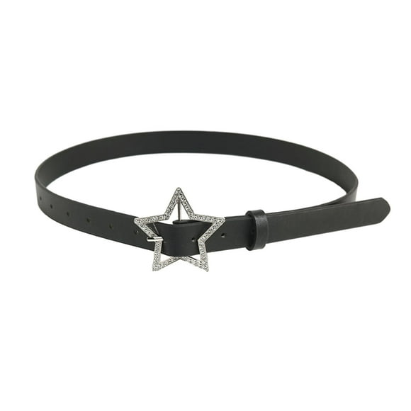 CSChome Women Retro Belt Faux Leather Women Waistband Sparkling Star Buckle Retro Bride Decoration Accessories