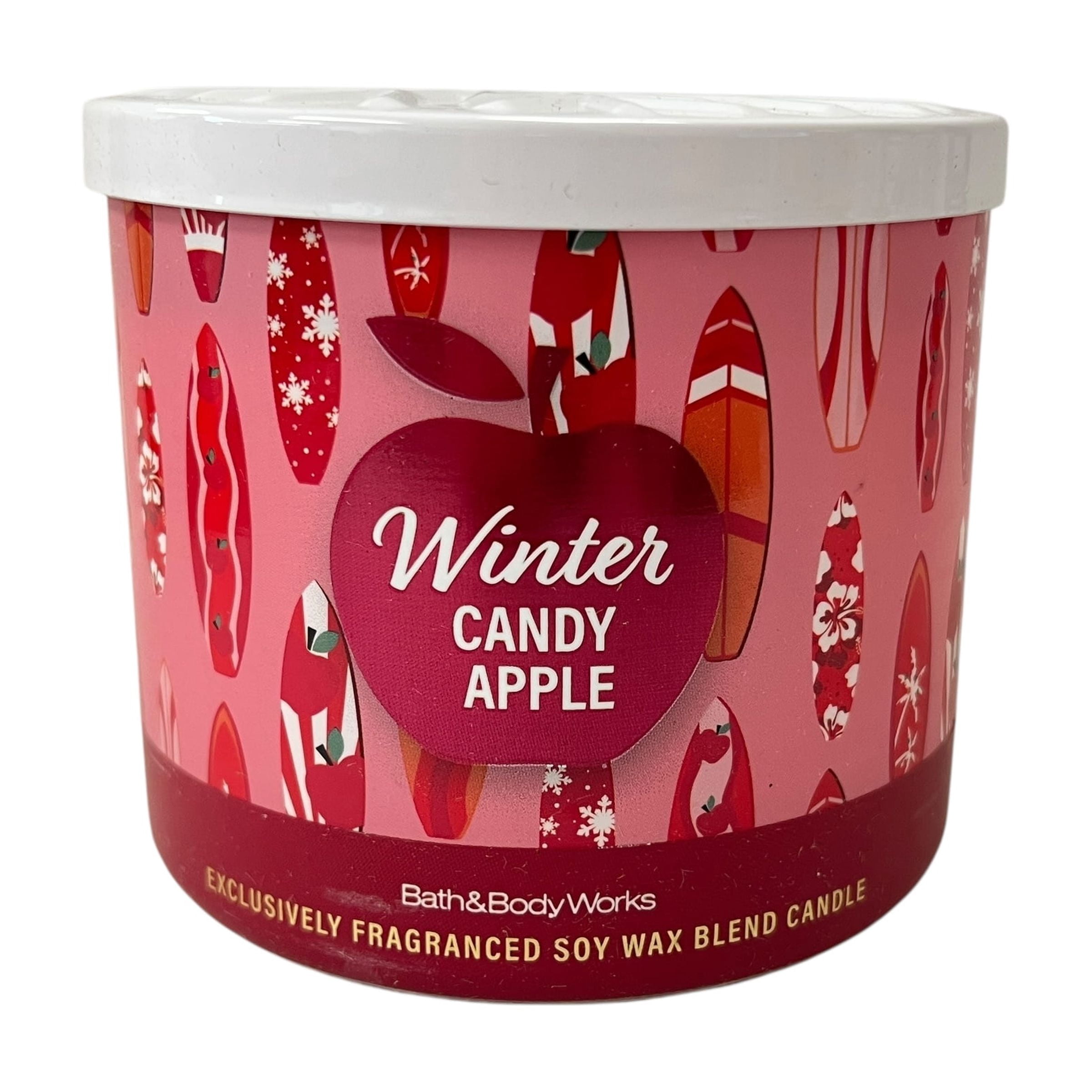 Bath & Body Works Winter Candy Apple Scented 3 Wick Candle 14.5 oz