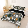 thumbnail image 2 of Catabedysis Night Camping Full Size Comforter Sets,Cute Moon Stars Bedding Comforter Set For Boys,Grey,Black Reversible,3 Pieces,1 Comforter and 2 Pillowcases, 2 of 7