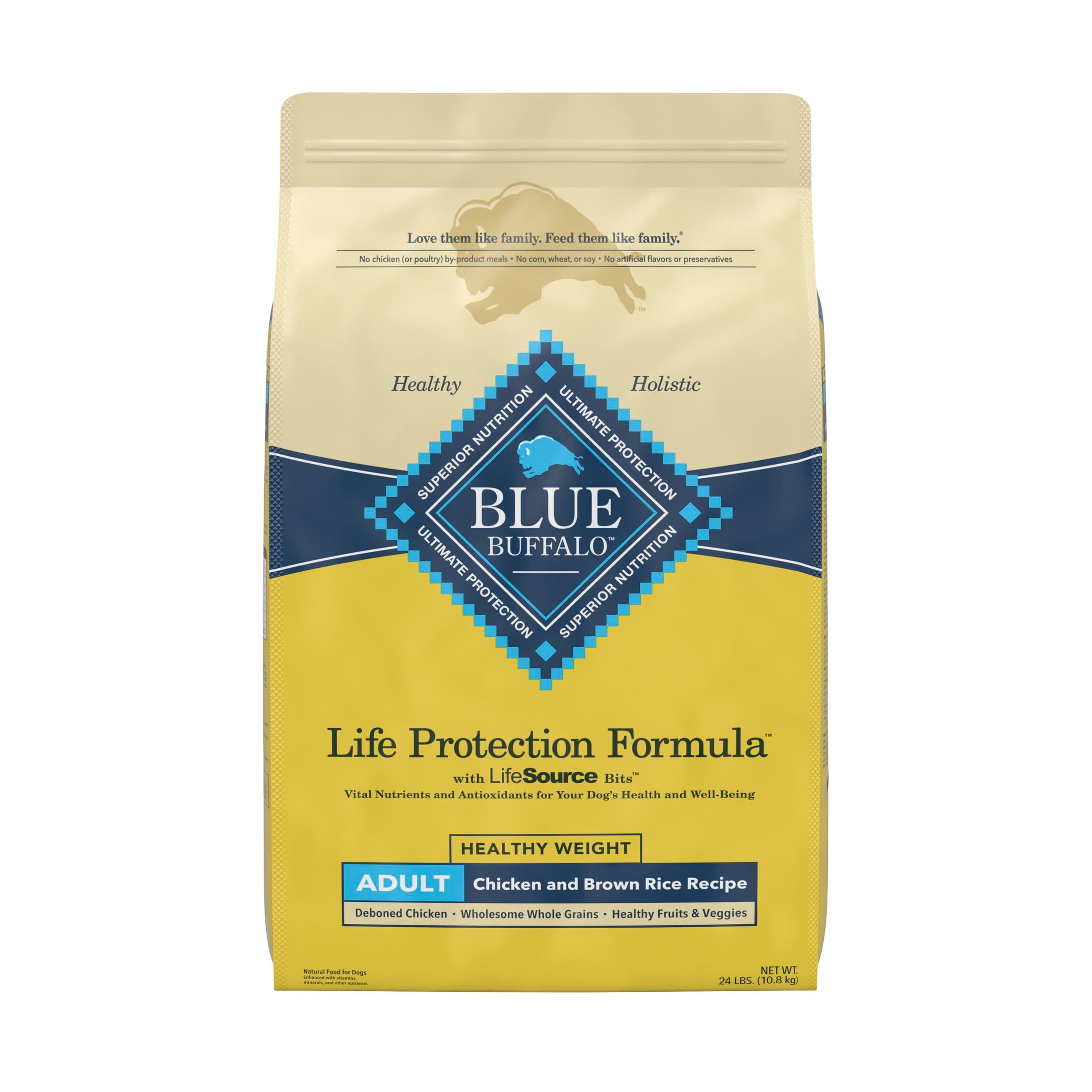 Free Shipping! Blue Buffalo Healthy Weight Adult Dry Dog Food with Real  Chicken and Brown Rice, 15-lb Bag - Walmart.com