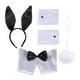thumbnail image 2 of Bunny Costume Set Headwear Bowtie Decorativo Conejo Oreja Diadema Pajarita Puños Cola para Mujeres Concierto Decoración Halloween Cosplay Hugo disfraz de conejo, 2 of 10
