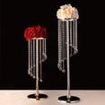 thumbnail image 3 of Florero exquisito con forma de giro, soporte de mesa de boda de plata dorada, centro de mesa de cristal de plomo para decoración de fiestas y eventos, 3 of 4