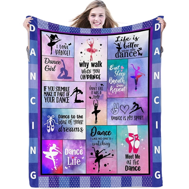 LHSHID Dancer Gifts Blanket for Girls Ballet Gifts for Dance Teacher Lovers Birthday Gifts for Dancer Daughter Niece Women Soft Flannel Fleece Lightweight Throw Blankets for Sofa Couch 30"x40"