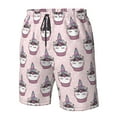 thumbnail image 5 of Kdxio Cute Cupcake Pattern Mens Casual Shorts - Drawstring Summer Beach Sports Shorts for Men, 5 of 9