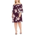 thumbnail image 1 of Love Squared Womens Plus Robe de Cocktail à Rayures Florales, 1 of 1