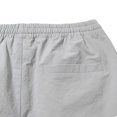 thumbnail image 5 of WIZUTIZ Men's Nylon Cargo Jogger Pants with Zipper Large Pocket Solid Color Elastic Drawstring Waist Outdoor Trousers, 5 of 6
