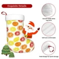thumbnail image 5 of Balery Lemon Orange Pattern Christmas Stockings with Initials, 18" Large Knit Christmas Stocking,Xmas Stocking for Kids, Holiday and Family Stocking, 5 of 7