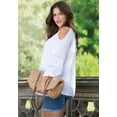 thumbnail image 4 of Ellos Women's Zip Top Straw Bag Handbag, 4 of 4