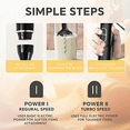 thumbnail image 4 of FTCBJJA 400W 2-Speed Handheld Electric Blender, Turbo Boost, Black Immersion Hand Blender Effortless Blending Smoothies, Shakes, Puree or Kid Food, 4 of 5