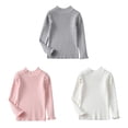 thumbnail image 5 of Toddler Baby Girls Knit Sweater Kids Ruffled Turtleneck Long Sleeve Fall Winter Warm Sweaters Pullover Tops 2-7 Years, 5 of 5
