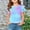 Blue, variant on Short T-Shirts Sleeve Kids Girls Round Neck Shirt New Bandhnu Blouses Bandhnu Shirt Top Purple Size 7 Years