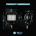 thumbnail image 2 of Nilight 2Pcs 4 Inch 18W Spot Led Light Bars 2Pcs 4inch 18W Flood off Road Driving Lights With off Road Wiring Harness, 2 of 4