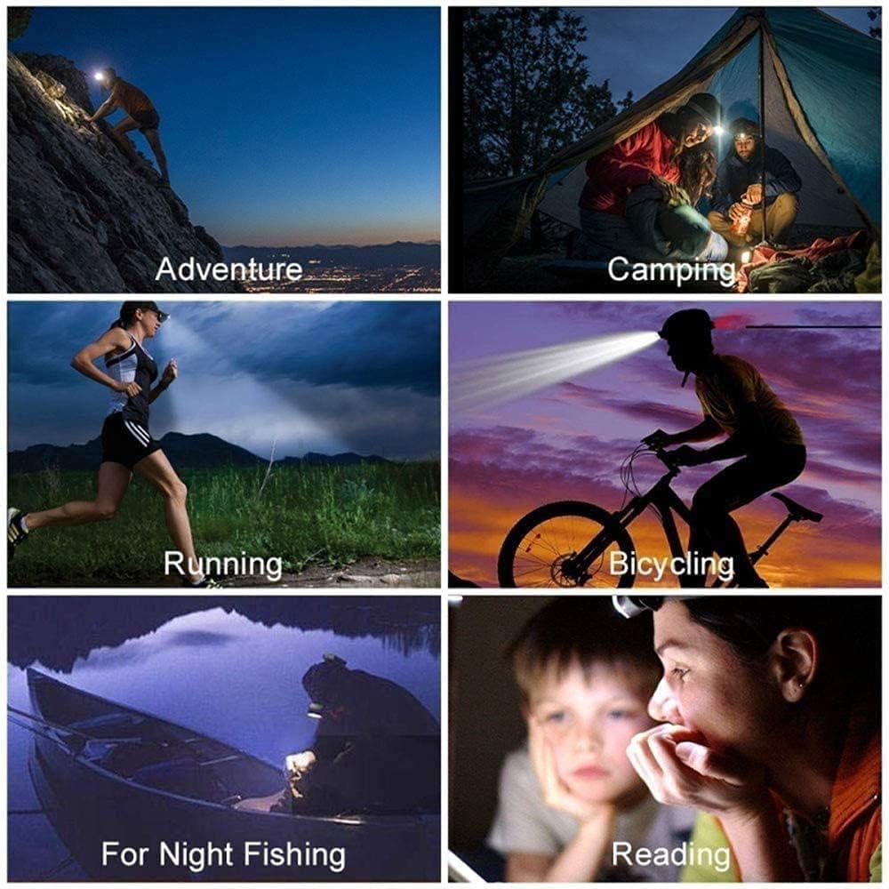 Headlamp Rechargeable Bright Headlamps with 4 Modes Outdoor Waterproof Led Head Lamp Flashlight Headlamps for Adults Headlight for Camping Cycling Running Fishing