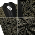 thumbnail image 4 of Yesfashion Mens Floral Tuxedo Suit Jacket Stylish Dinner Blazer Jackets for Wedding Party Prom, 4 of 5
