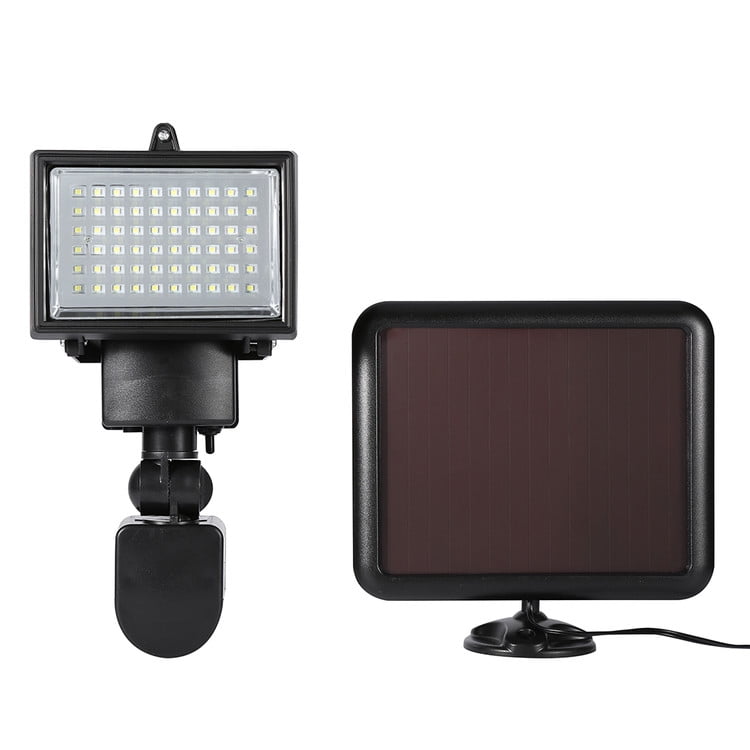 WALFRONT Outdoor Solar Powered Lights Motion Sensor Lamp, 60 LED 180LM