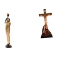thumbnail image 1 of Figura de dama tribal africana y escultura religiosa de Jesús, Madre María, obra de arte decorativa para dormitorio, mesa, oficina, decoración del, 1 of 8