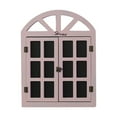 thumbnail image 1 of Pizarra con vista de ventana, tablero de mensajes colgante, artesanía de madera, adorno falso para ventana Rosado, 1 of 8