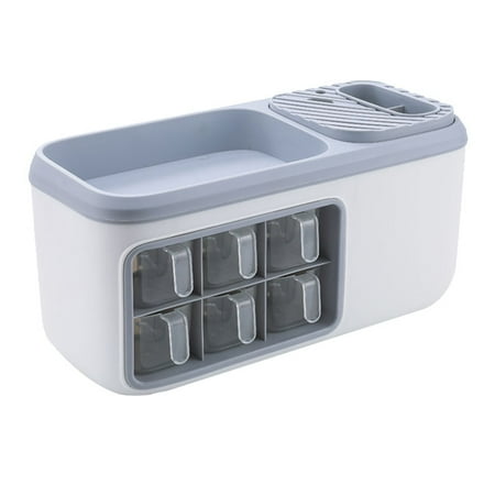 

Countertop Spice Storage Rack-for Spice Jars Cutlery Knife Chopping Board Kitchenware Overall Holder Gray
