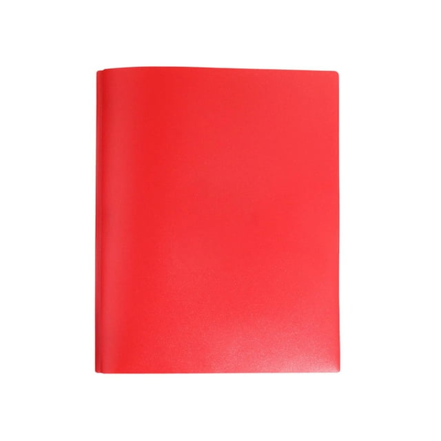 Dossiers en Plastique Rouges avec Pochettes, Dossiers Robustes Format Lettre pour Documents, Bureau, École, Organisation, Résistants à l'Eau, Durables, Rangement avec Fente pour Carte d'Affaires, Polyvalents