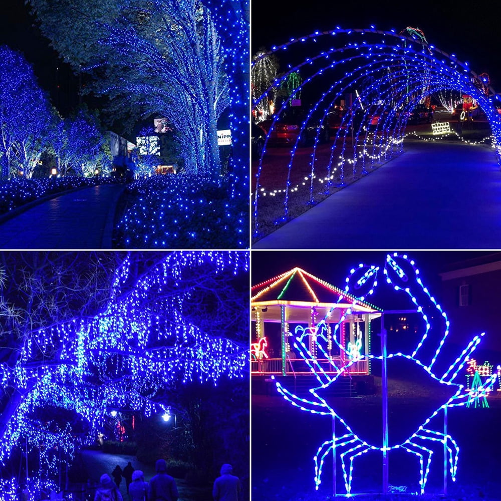 DONGPAI 328Ft 2000LEDs Extra Long Christmas String Light, 8 Lighting Modes Outdoor Waterproof Christmas Lights for Indoor Outdoor Wedding Party Home Garden Decoration, Blue