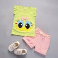 thumbnail image 2 of TOWED22 Baby Girls 2pcs Adorable Summer Clothing Sets Sleeveless Tee and Shorts Sweet Toddler Outfits Tank Top Casual with Pockets(Green,18-24 M), 2 of 4