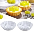 thumbnail image 4 of HEALEEP 30 Pcs Moule à Muffins Réutilisable en Alliage d'Aluminium pour Cuisson Argent, 4 of 5