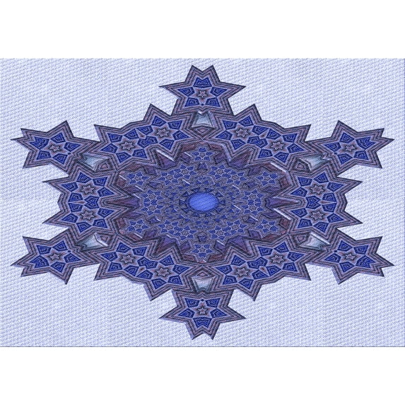 Ahgly Company Indoor Rectangle Patterned Slate Blue Area Rugs, 2' x 3'