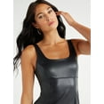 thumbnail image 2 of Sofia Jeans Women's and Women's Plus Size Faux Leather Dress, Below Knee Length, Sizes XS-5X, 2 of 5