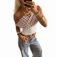 thumbnail image 2 of Women Off Shoulder Tops Sleeveless Shirts Y2K Going Out Crop Tank Top White S, 2 of 9