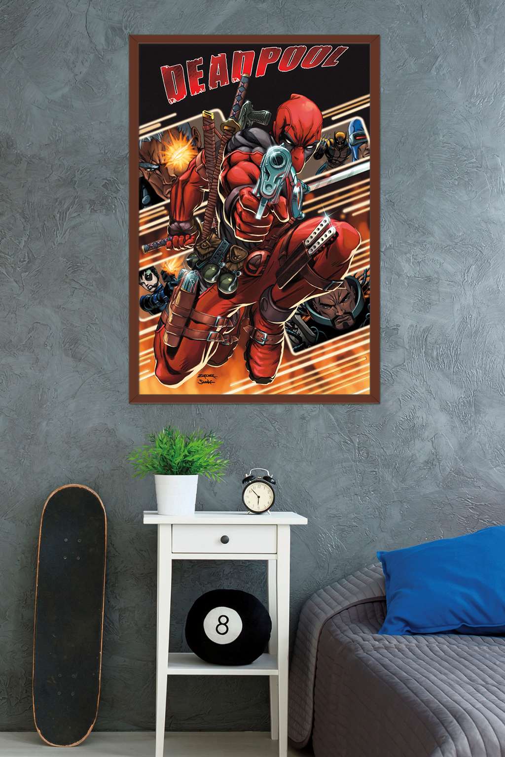 Marvel Comics - Deadpool - Attack Collage Wall Poster, 22.375" x 34", Framed