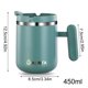 thumbnail image 5 of Taza de café de 15 oz con asa y tapa, vaso de acero inoxidable de doble pared con aislamiento al vacío, taza térmica de viaje para el hogar y la oficina, a prueba de salpicaduras y fugas., 5 of 8