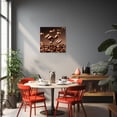 thumbnail image 2 of ZHONGYUTONG Coffee Canvas Wall Art Coffee Cup Bean Picture Kitchen Painting Dining Room Decor Artwork Framed (12.00" x 12.00"), 2 of 5