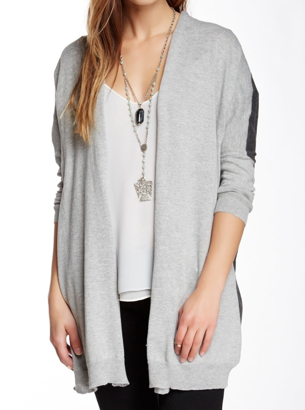 heather gray cardigan