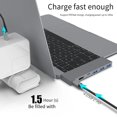 thumbnail image 4 of Estación de acoplamiento USB C, concentrador tipo C 6 en 1, compatible con PD100W, USB C, adaptador multipuerto de 3 USB para portátiles y tabletas., 4 of 8