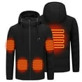 thumbnail image 2 of Herrnalise Outdoor Warm Clothing Heated For Riding Skiing Fishing Charging Via Heated Coat Black, 2 of 9